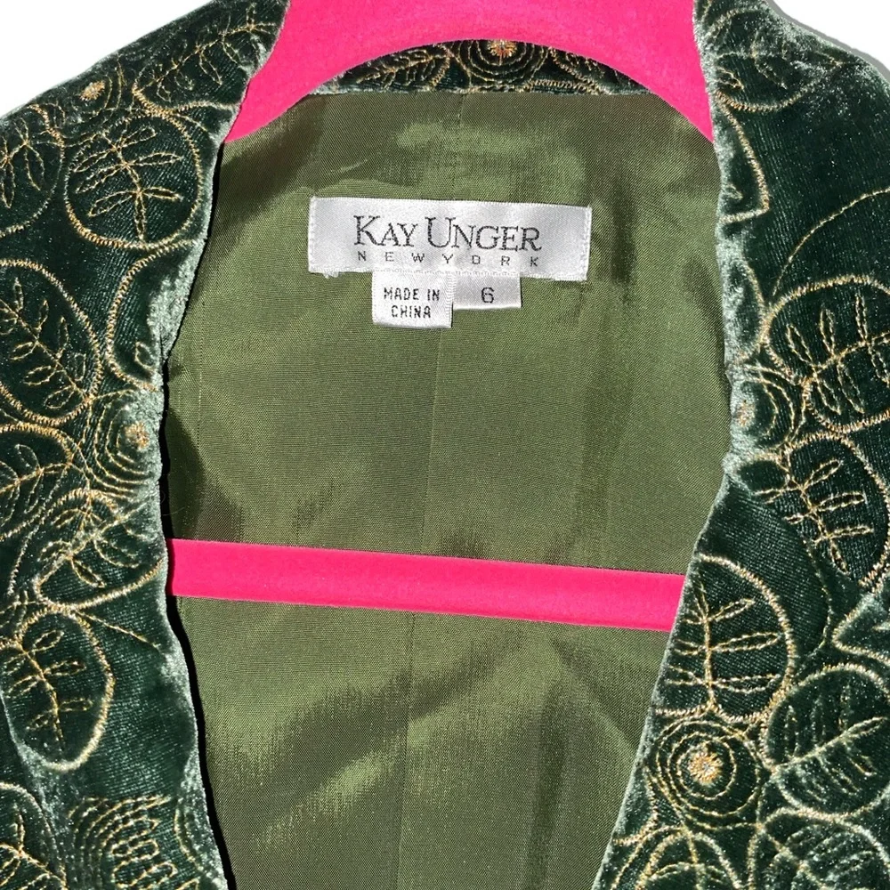 Kay Unger Velvet silk lined Blazer_2